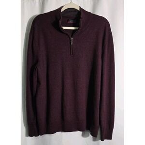 UNTUCKit Sweater Mens XX Large Extra Fine Merino Wool Quarter Zip Pullover